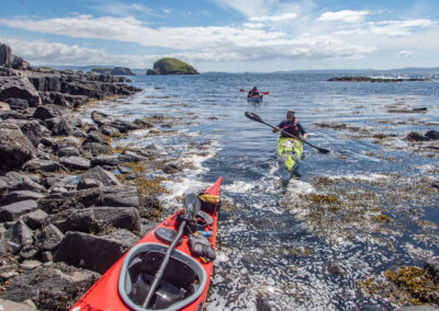 Arriving at Fladda-chuain